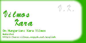 vilmos kara business card